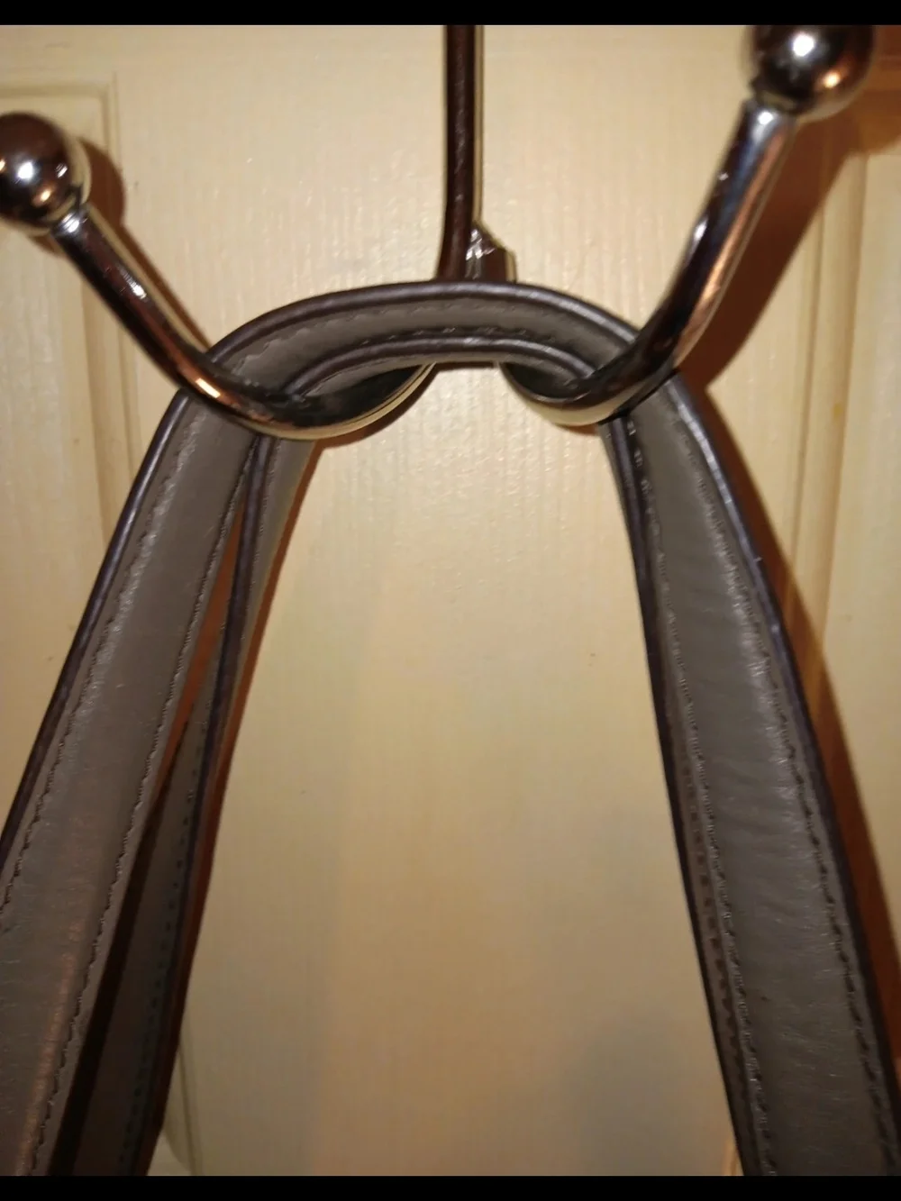 Michael Kors Taupe Pebbled Leather Shoulder Tote with Gold Hardware